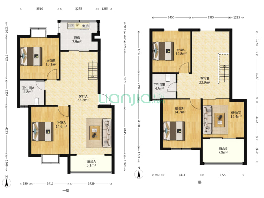 蓬曦园C3区娄江新村 4室2厅2卫 157平方