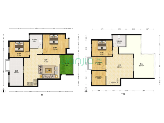 吉林花园 5室1厅2卫 207平方