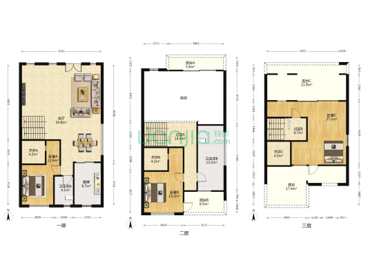 金开融府 3室1厅2卫 192平方