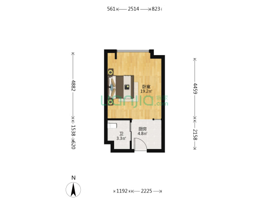 柳汀星座 1室0厅1卫 42平方