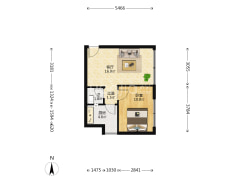正规标准1室1厅，楼梯房公摊面积小，小区环境.-重庆新民小区户型图