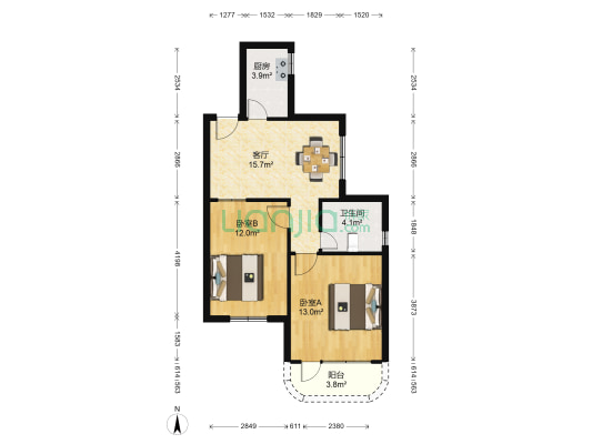 莲安东路80弄 2室1厅1卫 65平方