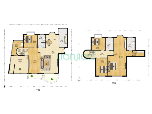 文峰现代公寓 5室1厅3卫 252平方