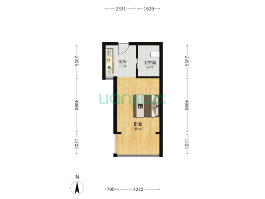 仁和路 1室0厅1卫 36平方