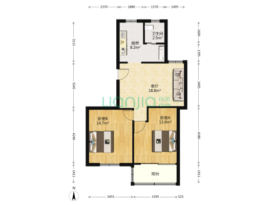 长清路595弄 2室1厅1卫 78平方