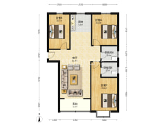 金阳瑞景 3室1厅 南 北-涿州金阳瑞景户型图