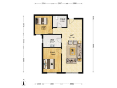 涿州高铁东站 鸿坤理想湾两居 坏境好-涿州鸿坤理想湾南区户型图