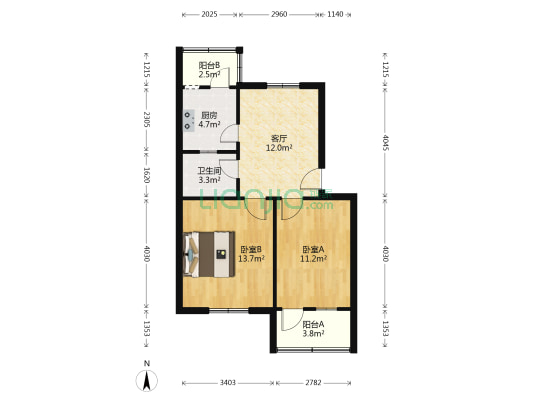 油车路296号 2室1厅1卫 61平方