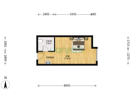 安纳西商业小镇 1室0厅1卫 45平方