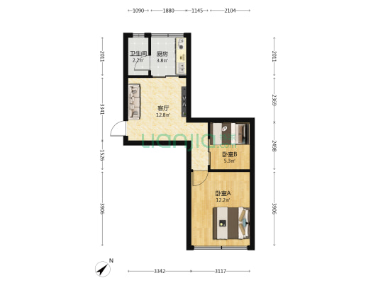 白岩路一巷 2室1厅1卫 48平方