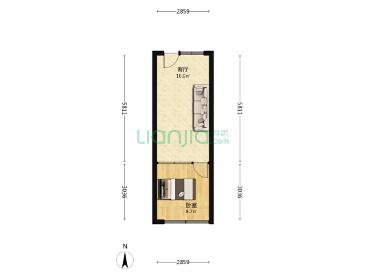 营门商厦 1室1厅0卫 35平方