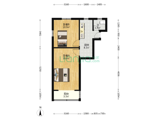 国顺路310弄 2室0厅1卫 50平方