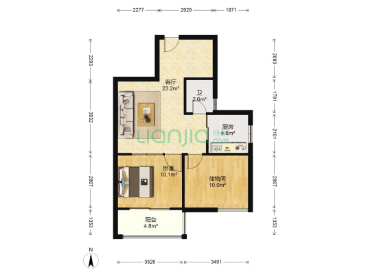 瑞泰中都 1室1厅1卫 73平方