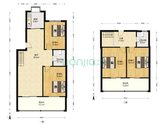 城南路199号院 4室1厅2卫 149平方