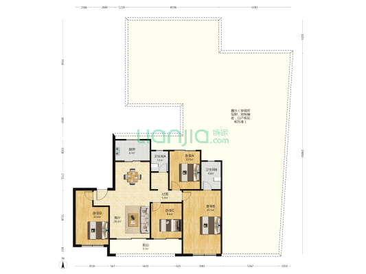 奥园大发宸央 4室1厅2卫 141平方