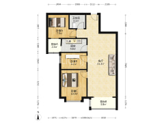 华融现代城 三居室 精装修拎包入住 满二-涿州华融现代城户型图