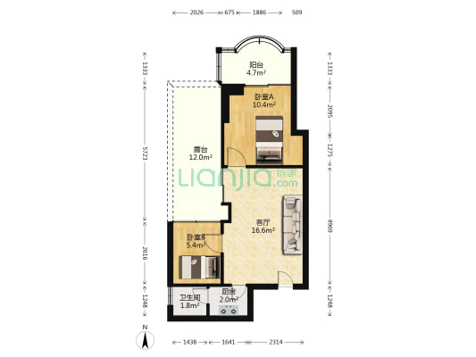 建雅台 2室1厅1卫 58平方