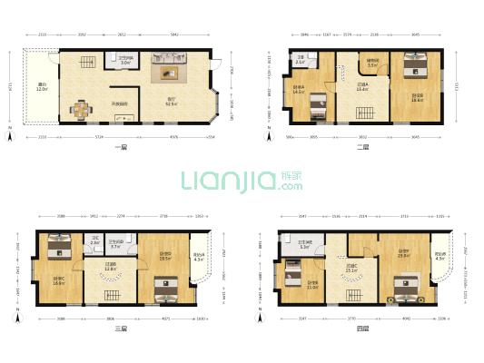 鼓楼人家 6室1厅5卫 265平方