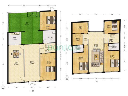 午桥弄 6室3厅3卫 237平方