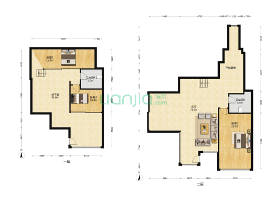 三盛翡俪山 3室1厅2卫 173平方