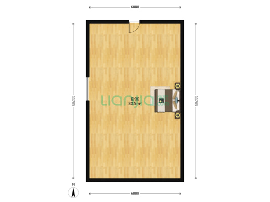 圆通路21号 1室0厅0卫 65平方