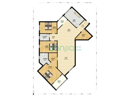 茂盛大厦 3室2厅2卫 191平方