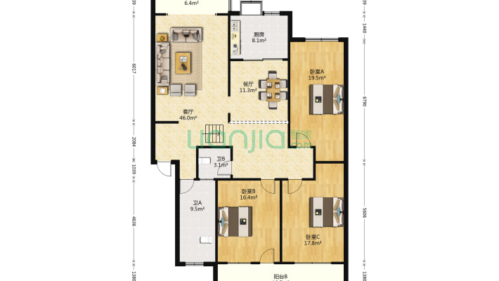 工行宿舍二手房实景图