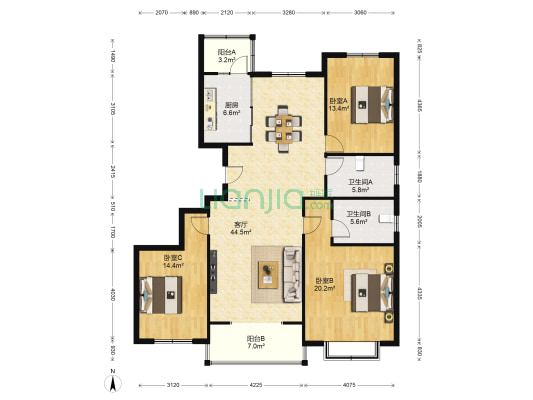 公共资源交易局家属院 3室1厅2卫 150平方