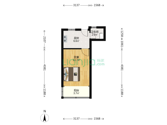 韶嘉路51弄 1室0厅1卫 31平方