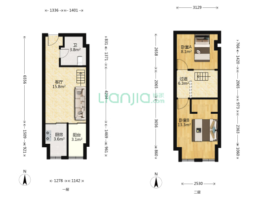 恒银铂悦 2室1厅1卫 40平方