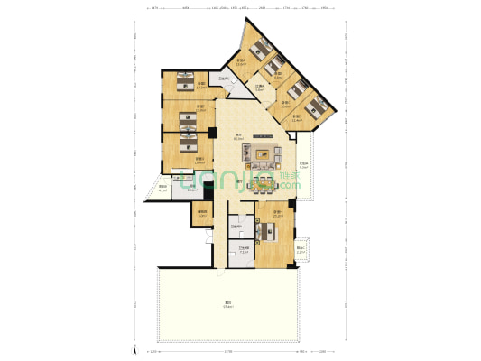 德派斯大厦 8室1厅3卫 325平方
