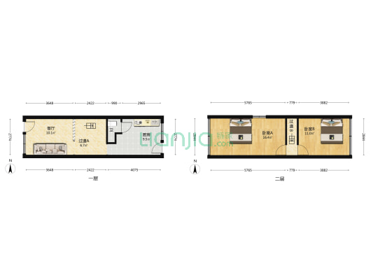 安平坊巷 2室1厅1卫 65平方