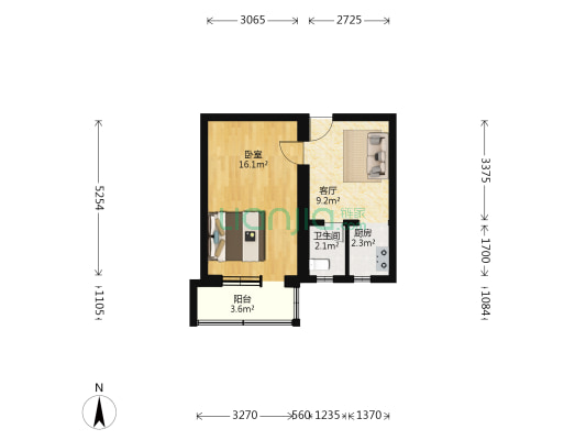 安德路59号 1室1厅1卫 0平方