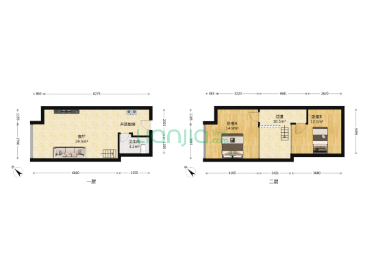 亨特上城 2室1厅1卫 85平方