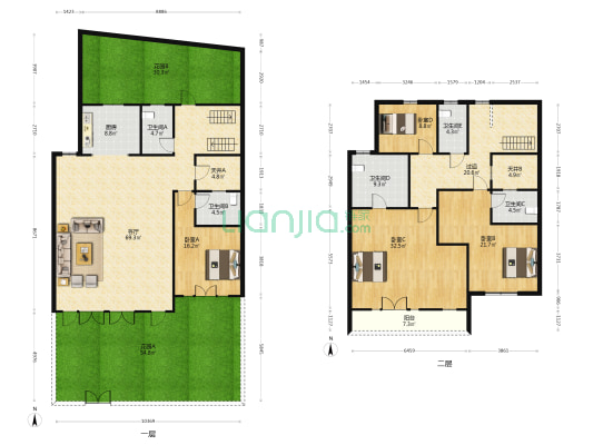 融创玖溪桃花源 4室1厅5卫 236平方