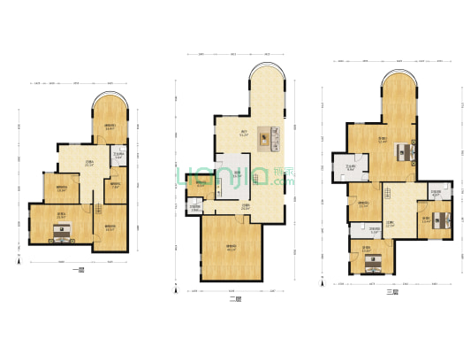 高尔夫江景别墅 4室1厅5卫 527平方
