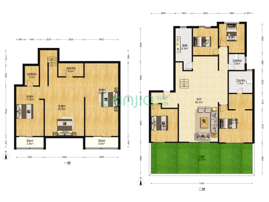 升龙公园道榛园 7室1厅2卫 270平方