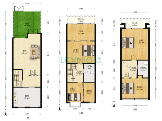 滇池依恋 5室1厅2卫 168平方