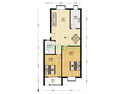 中牟老税务局家属院 2室1厅1卫 94平方