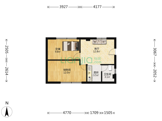 岐兴大街一巷 1室1厅1卫 45平方