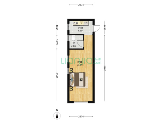 合境·星耀里 1室0厅1卫 43平方
