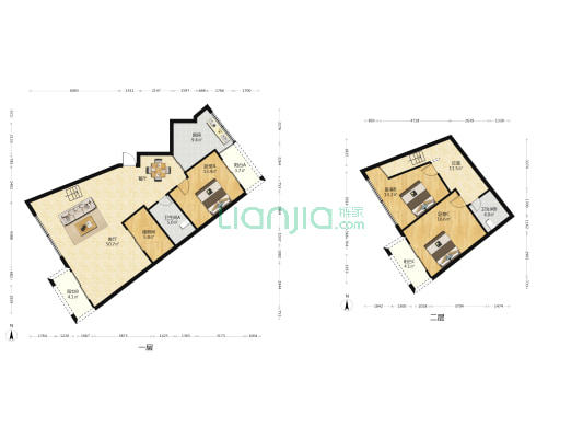 新冠业小区 3室1厅2卫 108平方