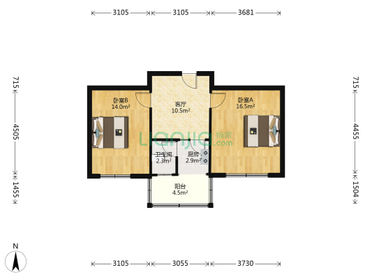 一梯三户公摊小 停车位充足  距离公园近-户型图
