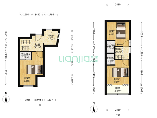 斜桥弄 3室0厅3卫 27平方