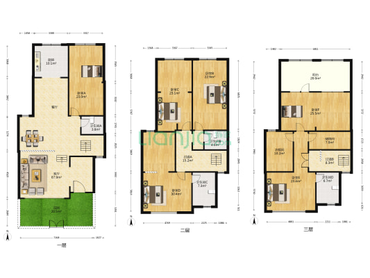 保利林语A区 6室1厅4卫 314平方