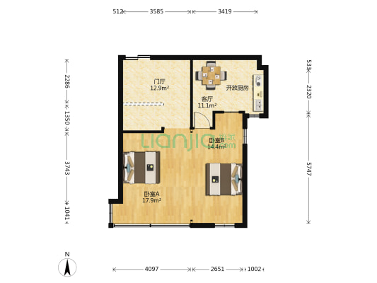 新立基大厦 2室1厅0卫 102平方