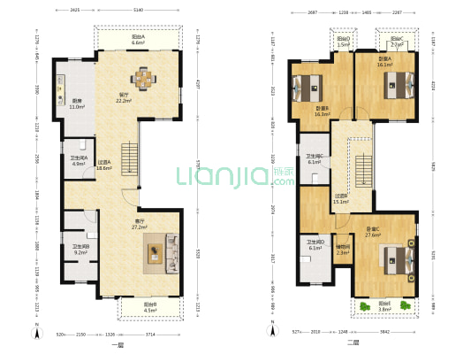 东方庭院(别墅) 3室2厅4卫 220平方