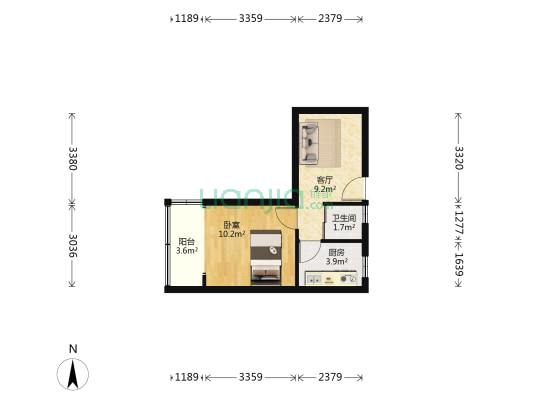 寿春五巷 1室1厅1卫 36平方