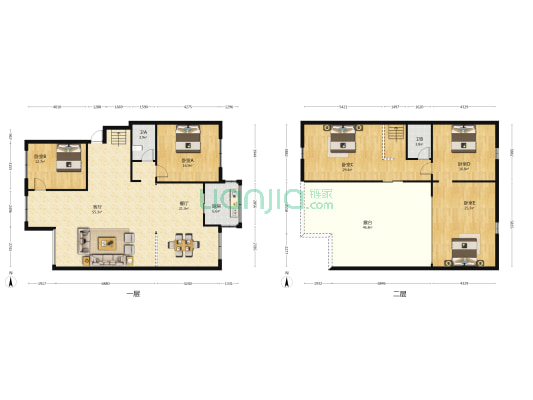 临江花园 5室2厅2卫 213平方