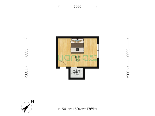 丫咪公寓 1室0厅1卫 28平方